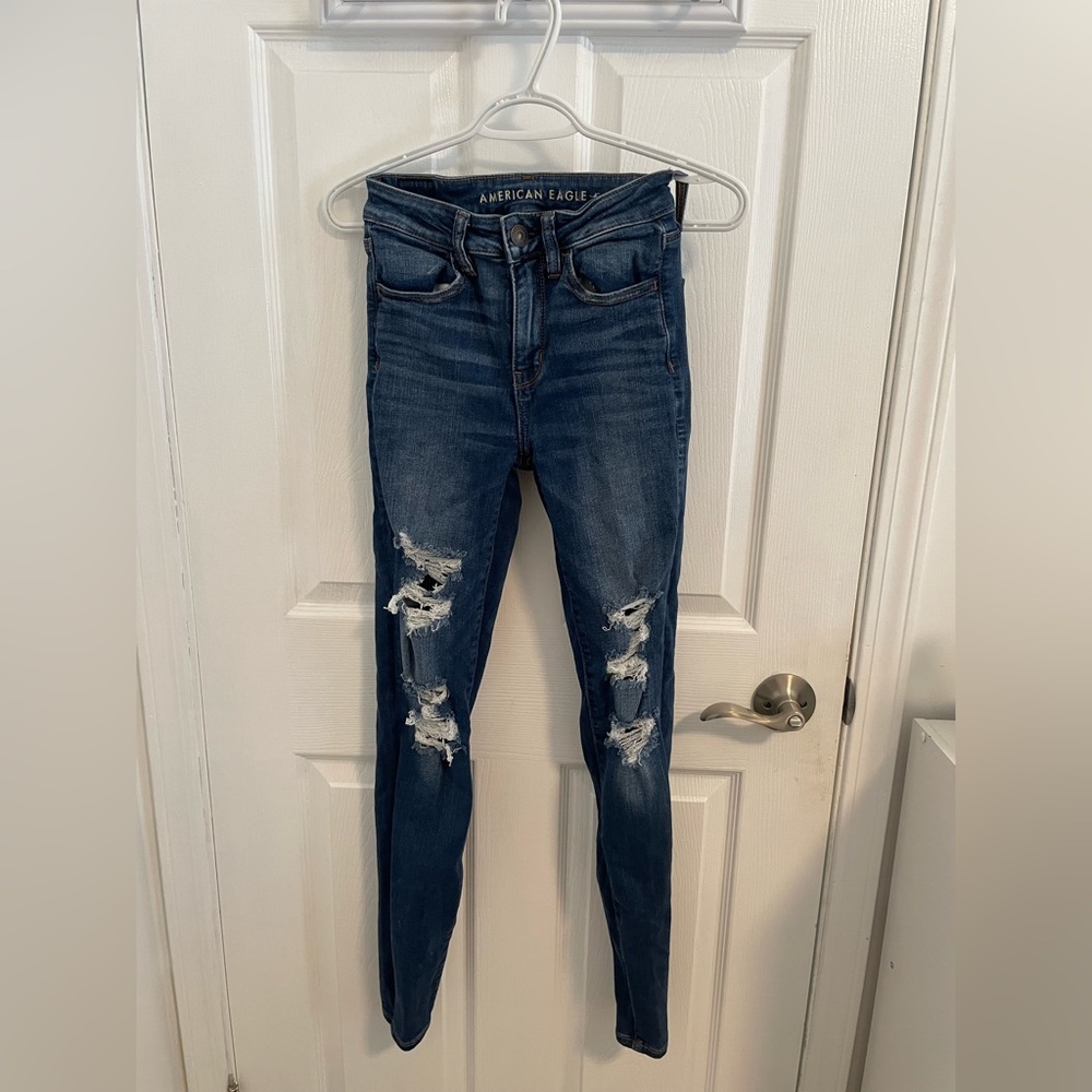 American Eagle Next Level Stretch Ripped Jeggings